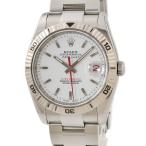 【3年保証】 ロレックス デイトジャスト36 ターノグラフ 116264 OH済 Z番 K18WG×SS コンビ 白 バー 赤針 自動巻き メンズ 腕時計