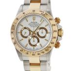 【3年保証】 ロレックス コスモグラフ デイトナ 16523 OH済 A番 エルプリメロ K18YG×SS コンビ 白 自動巻き メンズ 腕時計