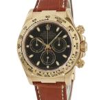 【3年保証】 ロレックス コスモグラフ デイトナ 116518 メーカーOH済 P番 K18YG無垢 黒 自動巻き メンズ 腕時計