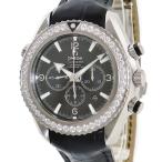 【3年保証】 オメガ シーマスター プラネットオーシャン クロノ 222.18.46.50.01.001 OH済 純正ダイヤ 黒 自動巻き メンズ 腕時計