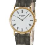 【3年保証】 パテックフィリップ カラトラバ 3520/00DJ メーカーOH済 K18YG無垢 白 ローマン 薄型 手巻き レディース ボーイズ 腕時計