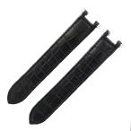 オーダー品 パシャ用 クロコバンド 未使用 汎用 他社製 ベルト ストラップ Dバックル用 18ｍｍ 黒 メンズ 腕時計