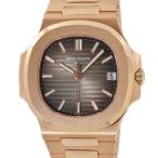 【3年保証】 パテックフィリップ ノーチラス 5711/1R-001 K18RG無垢 黒 茶 バー 横縞 角型 自動巻き メンズ 腕時計