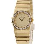 【3年保証】 オメガ コンステレーション プレオウンド 1175.15.00 K18YG無垢 純正ダイヤ シャンパン クオーツ レディース 腕時計