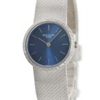 【3年保証】 パテックフィリップ カラトラバ レディ 3338/2 OH済 K18WG無垢 青 バー ヴィンテージ 手巻き レディース 腕時計