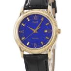 【3年保証】 ピアジェ POLO ポロ オートマティック 24001 K18YG無垢 青 天然石 ローマン バー 自動巻き メンズ レディース 腕時計
