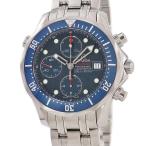 【3年保証】 オメガ シーマスター ダイバー300M クロノグラフ 2225.80.00 青 赤 ウェーブ模様 ドット 自動巻き メンズ 腕時計