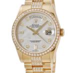 【3年保証】 ロレックス デイデイト36 118348 ランダム番 K18YG無垢 純正ダイヤ メテオ 隕石 プレジデントブレス 自動巻き メンズ 腕時計