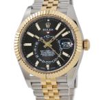【3年保証】 ロレックス スカイドゥエラー 326933 ランダム番 K18YG×SS コンビ 黒 バー GMT 5連 自動巻き メンズ 腕時計