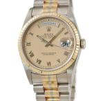 【3年保証】 ロレックス デイデイト 36 トリドール 18239BIC E番 K18無垢 3カラー ローマン トリチウム 自動巻き メンズ 腕時計