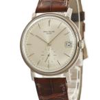 【3年保証】 パテックフィリップ カラトラバ 3445G OH済 K18WG無垢 バー スモセコ 60年代 自動巻き メンズ 腕時計