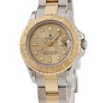 【3年保証】 ロレックス ヨットマスター 69623 U番 K18YG×SS コンビ シャンパン トリチウム 自動巻き レディース 腕時計