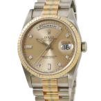 【3年保証】 ロレックス デイデイト 36 トリドール 18239A BIC W番 K18無垢 3カラー 純正ダイヤ トリチウム 3連 自動巻き メンズ 腕時計