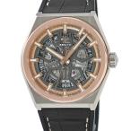 【3年保証】 ゼニス デファイ クラシック 87.9001.670/79.R589 K18RG×Ti コンビ スケルトン バー エリート 自動巻き メンズ 腕時計