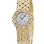 【3年保証】 パテックフィリップ カラトラバ 4872J-001 K18YG無垢 花形 純正ダイヤ シェル うろこ状ブレス クオーツ レディース 腕時計