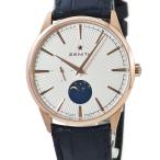 【3年保証】 ゼニス エリート ムーンフェイズ 18.3100.692/01.C922 K18RG無垢 バー ギヨシェ 薄型 自動巻き メンズ 腕時計