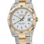 【3年保証】 ロレックス デイトジャスト36 ターノグラフ 日本限定 116263 D番 K18YG×SS コンビ 白 バー 緑針 自動巻き メンズ 腕時計