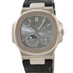 【3年保証】 パテックフィリップ ノーチラス プチコン ムーンフェイズ＆パワーリザーブ 5712G-001 K18WG無垢 バー 自動巻き メンズ 腕時計