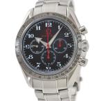 【3年保証】 オメガ スピードマスター ブロードアロー オリンピック 3558.50.00 黒 赤 アラビア アロー針 自動巻き メンズ 腕時計