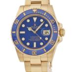 【3年保証】 ロレックス サブマリーナ デイト 116618GLB ランダム番 K18YG無垢 純正8Pダイヤ 青 ベンツ針 自動巻き メンズ 腕時計