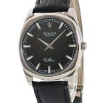 【3年保証】 ロレックス チェリーニ ダナオス 4243/9 K番 K18WG無垢 黒 バー ドレスウォッチ 手巻き メンズ 腕時計