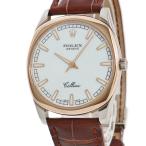 【3年保証】 ロレックス チェリーニ ダナオス 4243/9 K番 K18WG×PG コンビ 金無垢 白 バー ドレスウォッチ 手巻き メンズ 腕時計