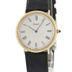 【3年保証】 ピアジェ ラウンド ドレスウォッチ 90239 K18YG無垢 アイボリー ローマン 極薄 70年代 手巻き レディース ボーイズ 腕時計