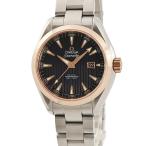 【3年保証】 オメガ シーマスター アクアテラ 231.20.34.20.01.003 K18RG×SS コンビ 黒 バー 自動巻き レディース 腕時計