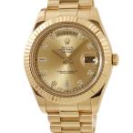 【3年保証】 ロレックス デイデイト 2 218238A ランダム番 K18YG無垢 純正ダイヤ シャンパン 自動巻き メンズ 腕時計