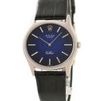 【3年保証】 ロレックス チェリーニ 3806 39番 K18WG無垢 楕円 青グラデ バー 希少 70年代 手巻き レディース ボーイズ 腕時計