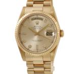 【3年保証】 ロレックス デイデイト36 118238A F番 K18YG無垢 純正10Pダイヤ プレジデントブレス 自動巻き メンズ 腕時計