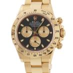 【3年保証】 ロレックス コスモグラフ デイトナ 116528 Y番 K18YG無垢 黒 金目 赤巻 赤針 ポールニューマン 自動巻き メンズ 腕時計