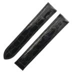 【3年保証】 カルティエ 純正 替え クロコ バンド ベルト ストラップ Dバックル用 18ｍｍ 黒 メンズ 腕時計