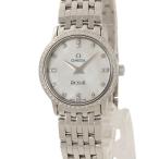 【3年保証】 オメガ デ ヴィル プレステージ 413.15.27.60.55.001  純正ダイヤ シェル クオーツ レディース 腕時計