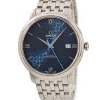 【3年保証】 オメガ デ ヴィル プレステージ オービス 424.10.40.20.03.003 未使用 青 バー ローマン 自動巻き メンズ 腕時計