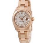 【3年保証】 ロレックス デイトジャスト 26 179165G OH済 K番 K18PG無垢 純正ダイヤ メテオライト 自動巻き レディース 腕時計