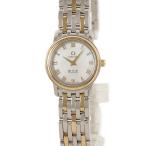 【3年保証】 オメガ デ ヴィル プレステージ 4370.71.00 K18YG×SS コンビ シェル ローマン クオーツ レディース 腕時計