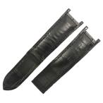 【3年保証】 カルティエ パシャ用 クロコバンド 純正 替え ベルト ストラップ Dバックル用 21ｍｍ 黒 メンズ 腕時計