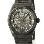 【3年保証】 ゼニス デファイ クラシック カーボン 10.9001.670/80.M9000 黒 バー スケルトン エリート 軽量 自動巻き メンズ 腕時計