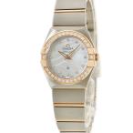 【3年保証】 オメガ コンステレーション プリュム 123.25.24.60.55.012 K18RG×SS コンビ 純正ダイヤ シェル クオーツ レディース 腕時計