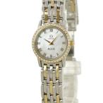【3年保証】 オメガ デ ヴィル プレステージ 4375.71.00 K18YG×SS コンビ 純正ダイヤ シェル ローマン 生産終了 クオーツ レディース 腕時計