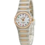 【3年保証】 オメガ コンステレーション ミニ アイリス 1360.79.0?0 K18RGxSS シェル 純正ダイヤ クオーツ レディース 腕時計