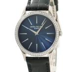 【3年保証】 パテックフィリップ カラトラバ 4897G-001 K18WG無垢 純正ダイヤ 青  手巻き レディース 腕時計