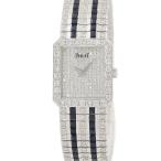 【3年保証】 ピアジェ プロトコール 8354N 全面ダイヤ サファイア K18WG無垢 クオーツ レディース 腕時計