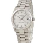 【3年保証】 ロレックス デイトジャスト 78246G U番 Pt950無垢 純正ダイヤ シルバー 自動巻き メンズ レディース ボーイズ 腕時計