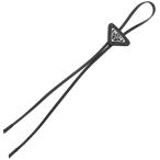  Prada галстук safia-no кожа BORO Thai кожа черный чёрный петля Thai треугольник Logo 2IC027 QHH б/у 