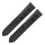 カルティエ サントス用 クロコバンド 純正 Dバックル用 替え バンド ベルト ストラップ 22ｍｍ 黒 メンズ 腕時計
