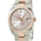 【3年保証】 ロレックス デイトジャスト 116201 K18PG×SS コンビ D番 自動巻き メンズ 腕時計