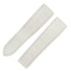 カルティエ 純正 Dバックル用 クロコ ベルト バンド ストラップ 22ｍｍ ホワイト 白 メンズ 腕時計