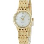 【3年保証】 オメガ デ ヴィル プレステージ 424.55.24.60.55.001 K18YG無垢 純正ダイヤ シェル クオーツ レディース 腕時計